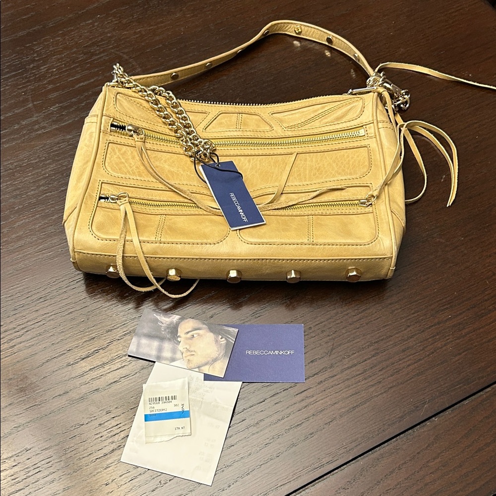 Rebecca Minkoff Mustard Shoulder Bag with Chain Strap